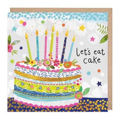 Lets Eat Cake Birthday Card Whistlefish