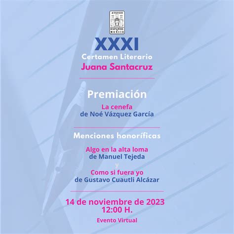 Premiaci N Del Xxxi Certamen Literario Juana Santacruz