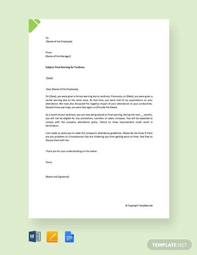 17 First And Second Warning Letter Templates Free Pdf Word Excel Format Download Free