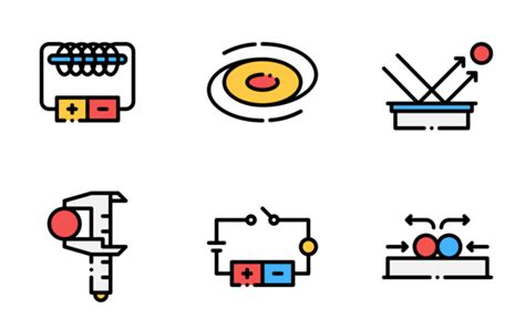 Physics Icon Pack Color Lineal Color Svg Icons