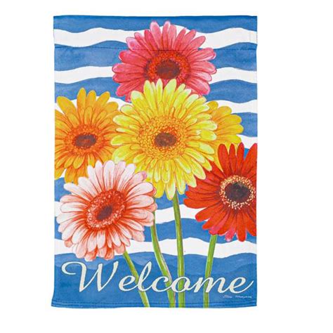 Evergreen Enterprises Spring Gerbera Bouquet Garden Suede Flag