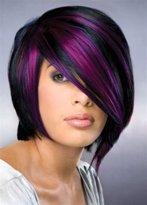 Purple highlights for short hair | Hair and Tattoos