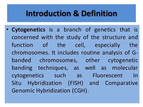 Different techniques used in cytogenetics