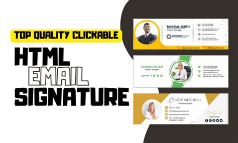 Make Clickable Html Email Signatureoutlook Gmail Signature By Nim