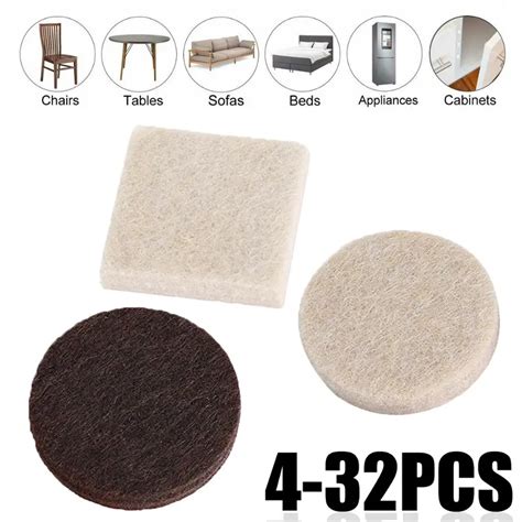 Areyourshop Self Adhesive Felt Sticky Pads Square Round Tabs Floor