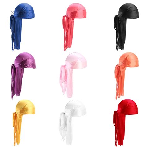 Hequ Superwy Pirate Hat Silky Durag For Men Women Headwrap Durags