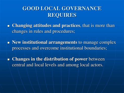 Ppt Framework For Local Governance And Local Development Powerpoint