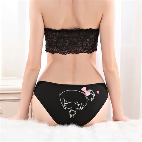 Yun Meng Ni Sexy Underwear Back Cute Young Girl Printed Briefs Soft