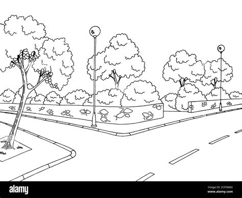 City Street Clipart Black And White