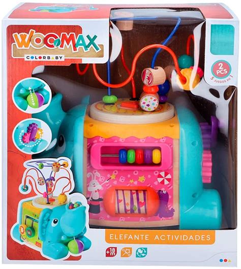 Woomax Madera Elefante Actividades Juegos En Meses Jugueter A