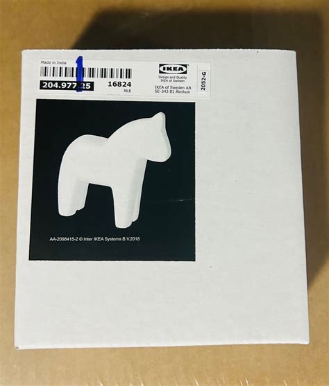 D Coration Ikea Finansiell Petit Cheval Nordique Dala Bois Blanc