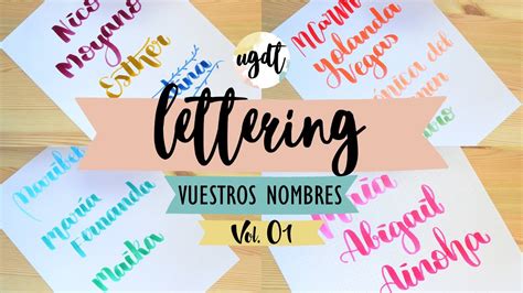 Lettering Con Vuestros Nombres Vol 01 Cómo Escribir Bonito Tutorial Lettering Ugdt Youtube