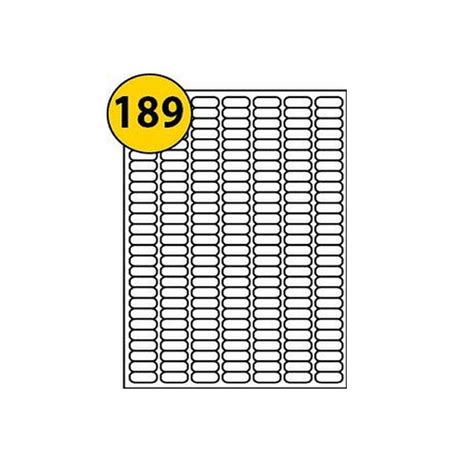 Avery Laser Mini Labels 25 4x10mm 189 Per Sheet White 4725 Pack