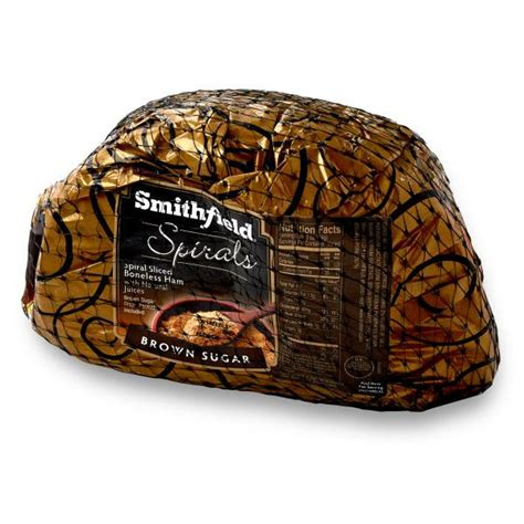 Smithfield Boneless Brown Sugar Smoked Fully Cooked Spiral Sliced Ham