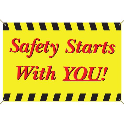 Event And Id Supplies Banners Safety Starts With You Banner