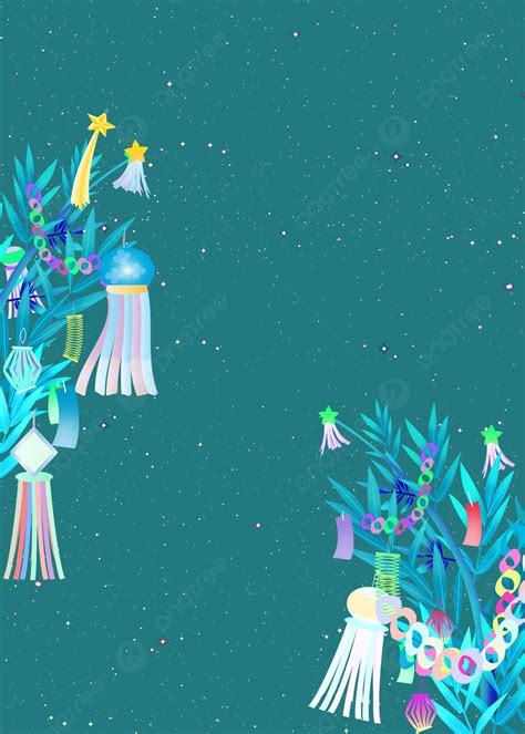 Wishing Tree Business Tanabata Background Tanabata Japan Wishing