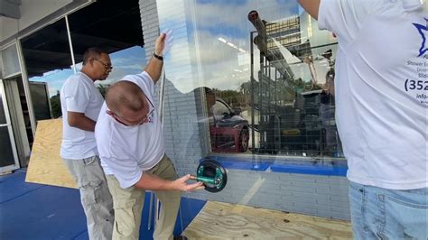 Storefront Glass Installation How To Install Storefront Tempered Glass Youtube