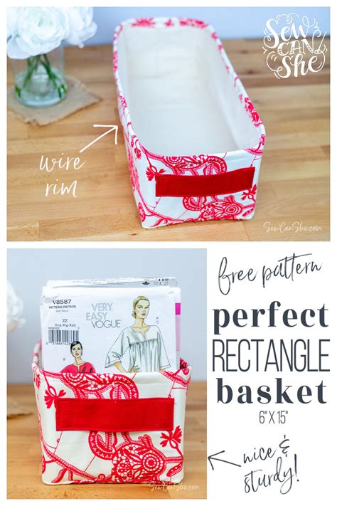 Easy Sewing Tutorial For The Perfect Rectangle Basket Free