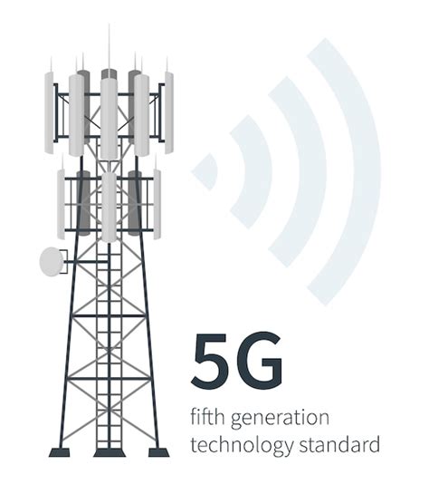 Premium Vector 5g Mast Base Stations Illustration