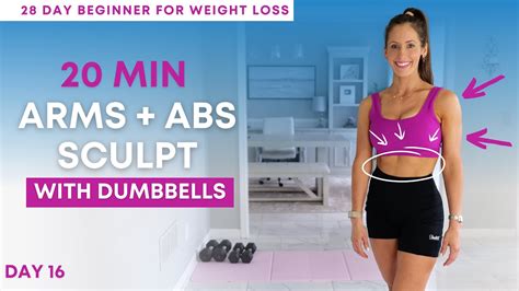 20 Min ARMS CORE Sculpt Express Dumbbell Sculpt Workout With Warmup