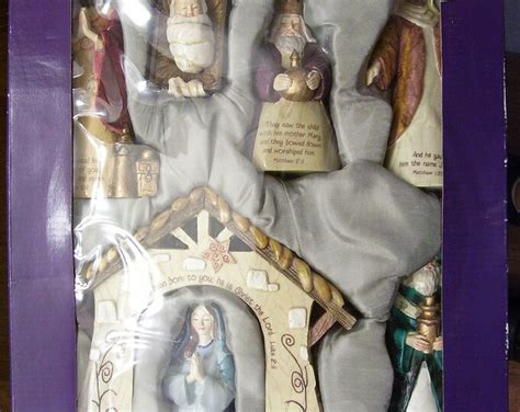 Nativity Set-scripture Verses on Each-8 Pc-resin - Etsy