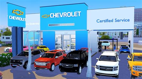 Chevrolet🚙sims 4 Functional Car Dealership Lot Speed Build Youtube