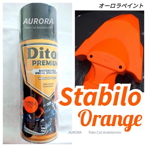 Cat Oren Stabilo Diton Premium 9013 Fluorescent Orange Warna Skotlet