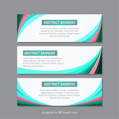 Free Vector Set Of Three Abstract Banners