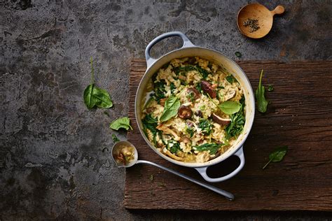 Pilz Spinat Risotto Aus Dem Ofen Annemarie Wildeisens Kochen