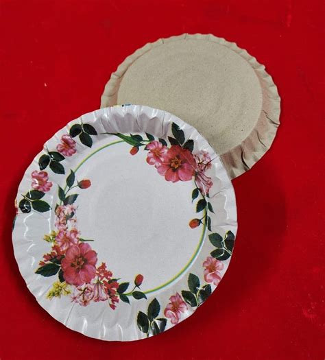 180 GSM Flower Printed Paper Plate At Rs 64 Piece Paper Plate In