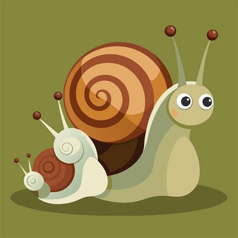 Una Imagen De Dibujos Animados De Un Caracol Y Un Caracol Con Un Fondo