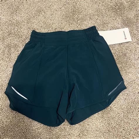 NWT Lululemon Teal Hotty Hot Shorts Size Depop