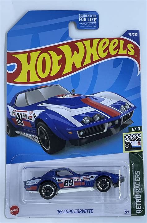 Amazon Hot Wheels 2022 69 Copo Corvette Blue Retro Racers 6