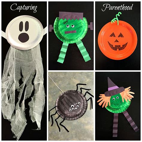 Paper Plate Halloween Crafts • Capturing Parenthood