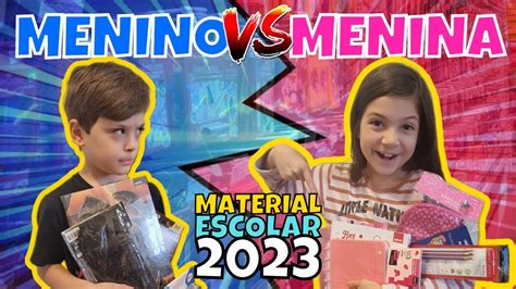 Comprando Material Escolar Menino Vs Menina Youtube