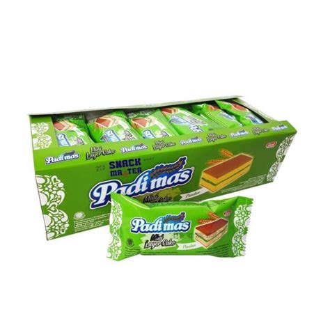 Jual Padimas Mini Layer Cake Bolu Lapis Box Pandan Coklat