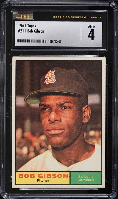 Topps Bob Gibson Csg Vgex Weekly Sunday Auction Pwcc