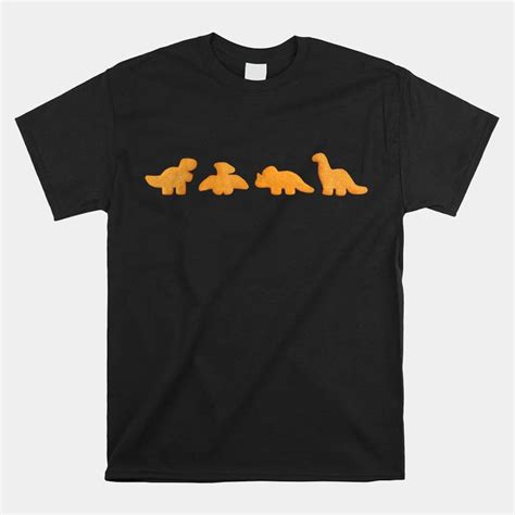 Dinos Chicken Nuggets Pattern Funny Realistic Dino Shirt Holofes