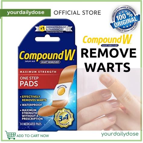 Compound W Maximum Strength One Step Pads Effective Salicylic Acid Wart