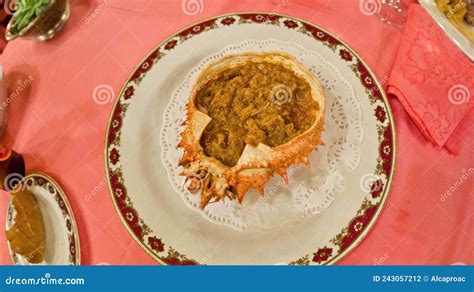 Spider Crab Cooked Stock Photo Image Of Healthy Diet 243057212