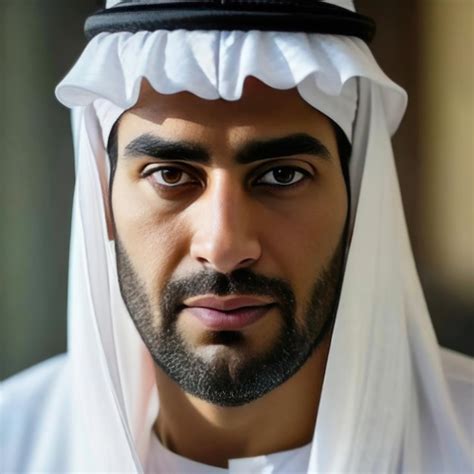 Premium Photo Close Up Arab Man Wearing White Traditional Saudi Thobe