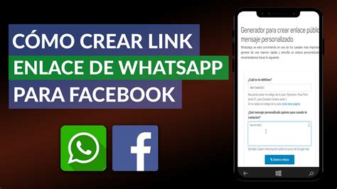 Cómo Crear un Link o Enlace de WhatsApp para Facebook Fácilmente YouTube