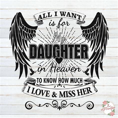 Daughter Rip In Loving Memory Svg Daughter In Heaven Svg Etsy