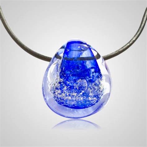 Blue Memorial Jewelry Pendant