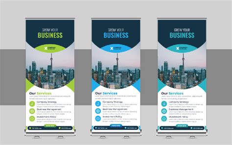 Modern Roll Up Banner Design X Banner Standee Pull Up Design