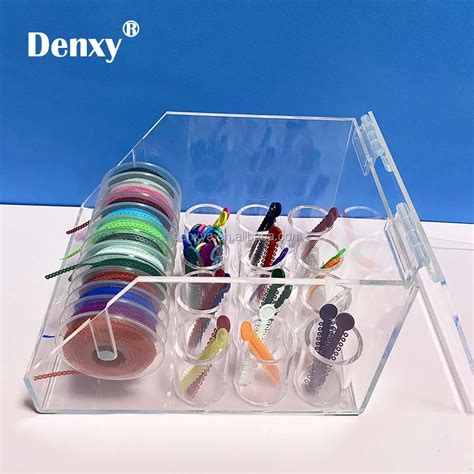 Denxy Dental Orthodontic Ligature Tie Dispenser Acrylic Organizer Case