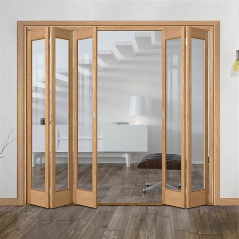 Slimline Weekamp 32 Folding Marston Oak Doors Clear Glass 683