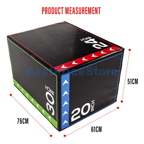 BPS 3in1 20 24 30 Foam Plyometric Jump Box Exercise Simply Rotate