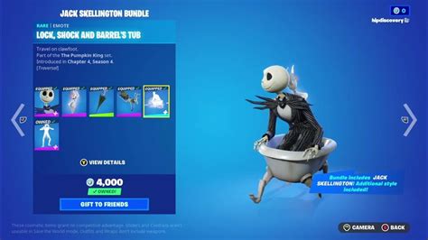 Jack Skellington Bundle Fortnite Item Shop Youtube