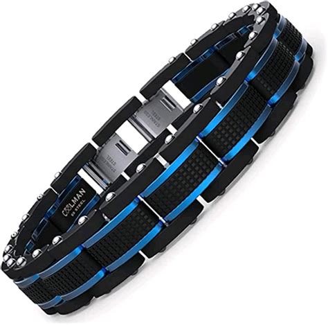 COOLMAN Bracciale Uomo Acciaio Gioielli Uomo Braccialetti Uomo